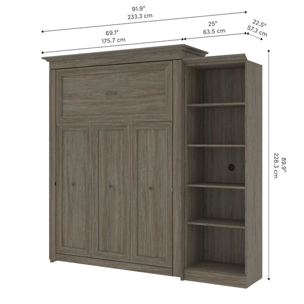 Queen Murphy Bed with Shelves (92W)