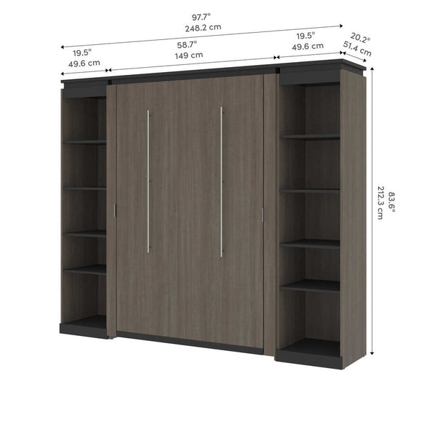 Full Murphy Bed with Shelves (100W)