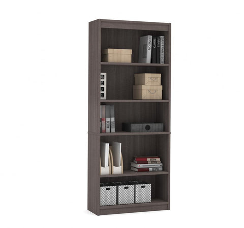 60W L-Shaped Desk with Lateral File Cabinet and Bookcase