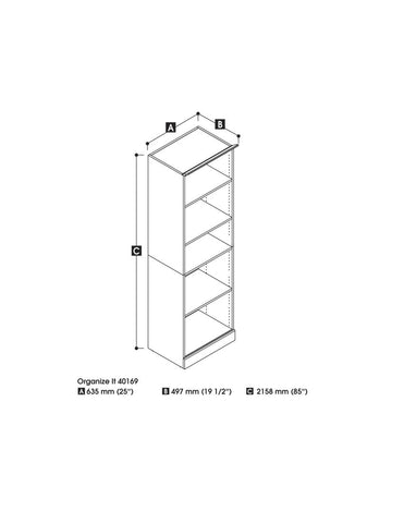 25W Closet Organizer