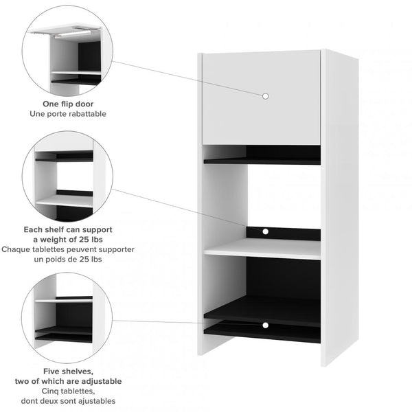 81W L-Shaped Standing Desk with Dual Monitor Arm, Credenza, and Hutch