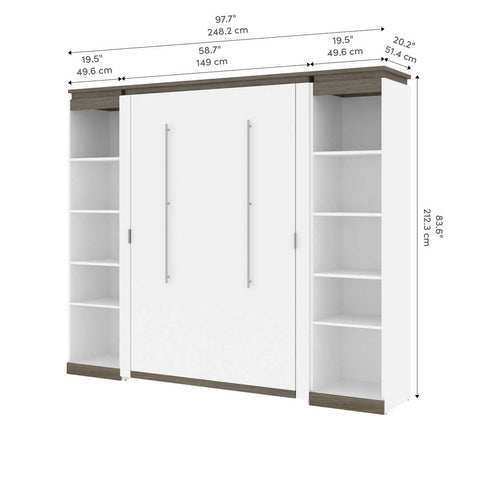 Full Murphy Bed with Shelves (100W)