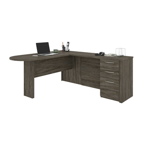 L-Shaped Desk with Pedestal