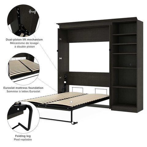 Full Murphy Bed with Shelves (89W)