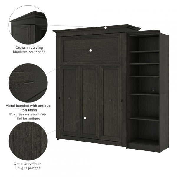 Queen Murphy Bed with Shelves (92W)