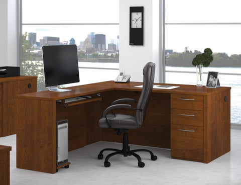 L-Shaped Desk with Pedestal