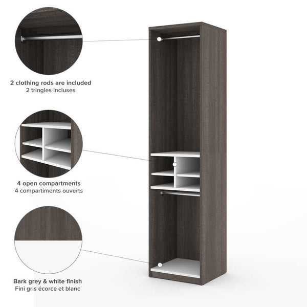 20W Closet Organizer with Storage Cubbies