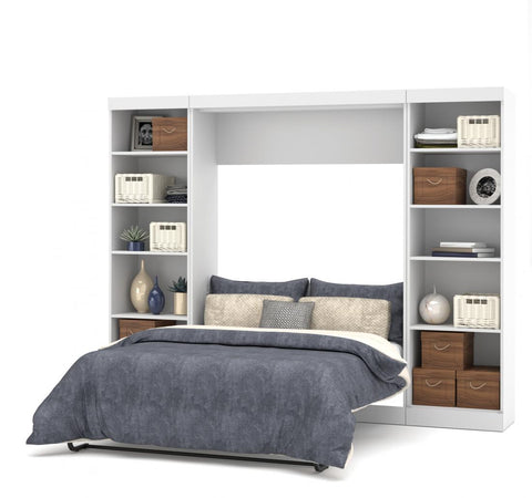 Full Murphy Bed with 2 Shelving Units (109W)