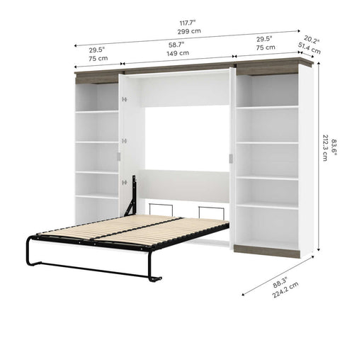 Full Murphy Bed with Shelves (120W)