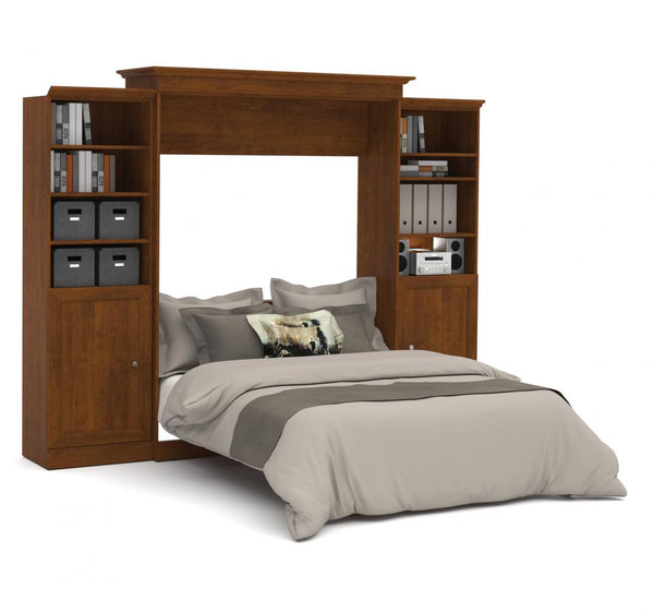 Queen Murphy Bed and 2 Closet Organizers with Doors (115W)