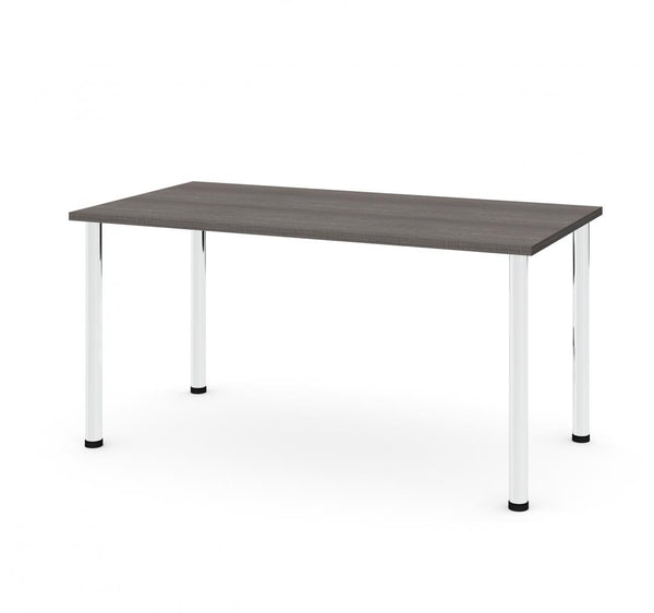 60W Table Desk with Round Metal Legs