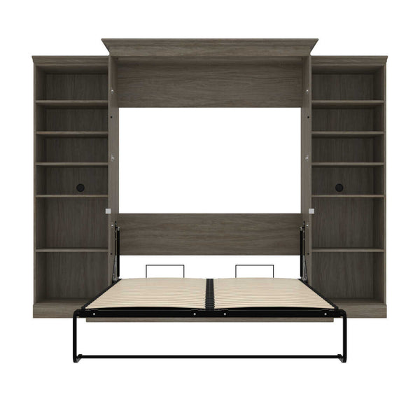 Queen Murphy Bed with Bookshelves (115W)