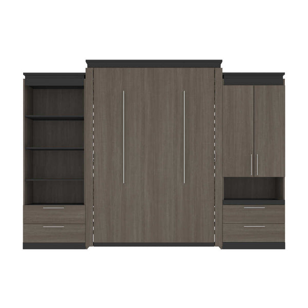 Queen Murphy Bed and Multifunctional Storage with Drawers (125W)