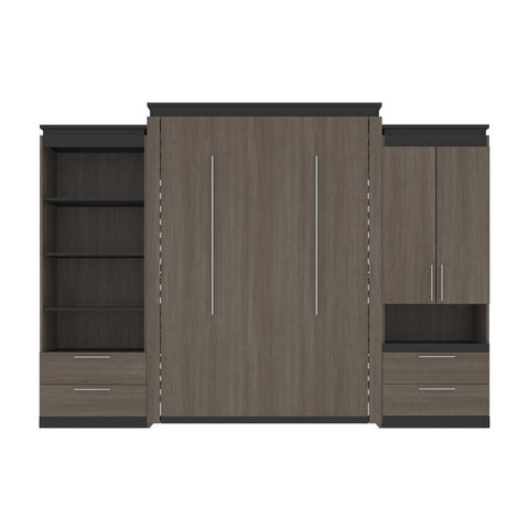 Queen Murphy Bed and Multifunctional Storage with Drawers (125W)