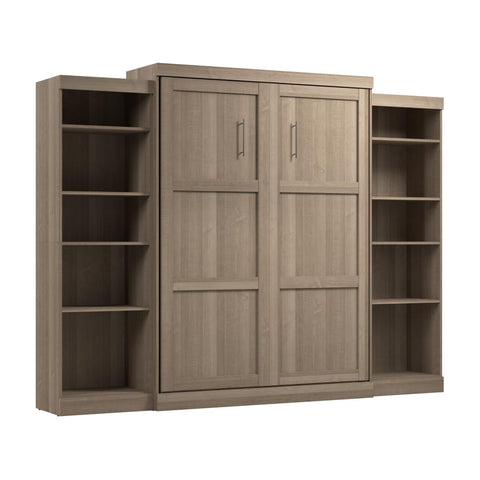 Queen Murphy Bed and 2 Shelving Units (115W)