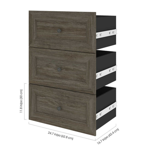 3 Drawer Set for Versatile 25W Closet Organizer