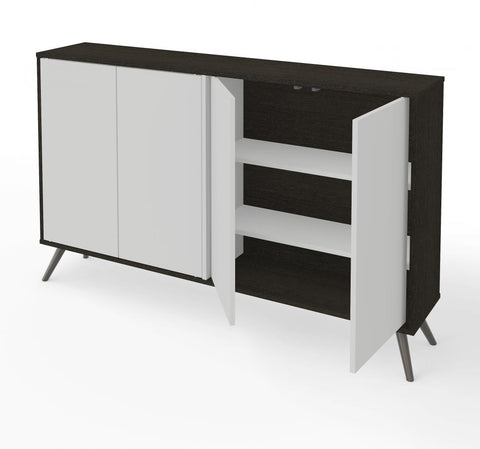 60W Narrow Storage Cabinet with Metal Legs