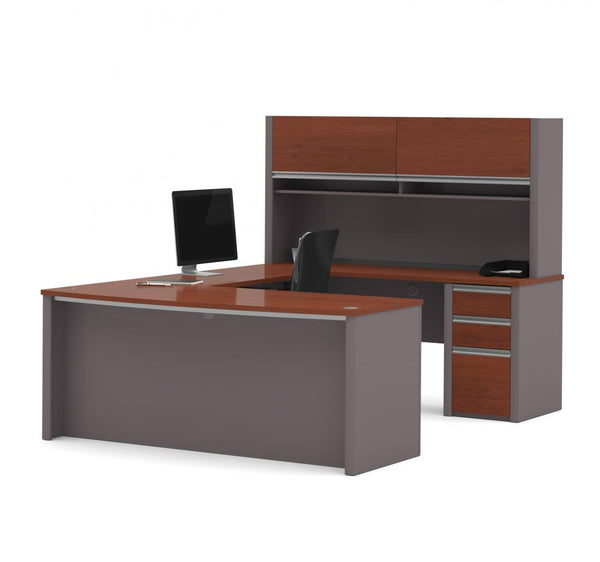 72W U-Shaped Executive Desk with Pedestal and Hutch