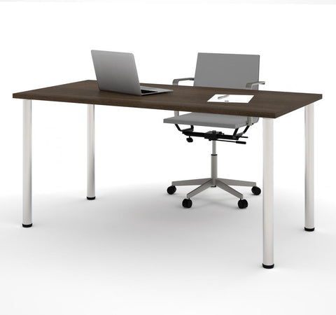 60W Table Desk with Round Metal Legs