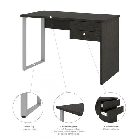 48W Small Table Desk with U-Shaped Metal Leg