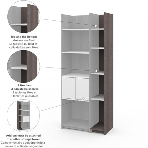 9.5“ Add-on narrow shelving unit