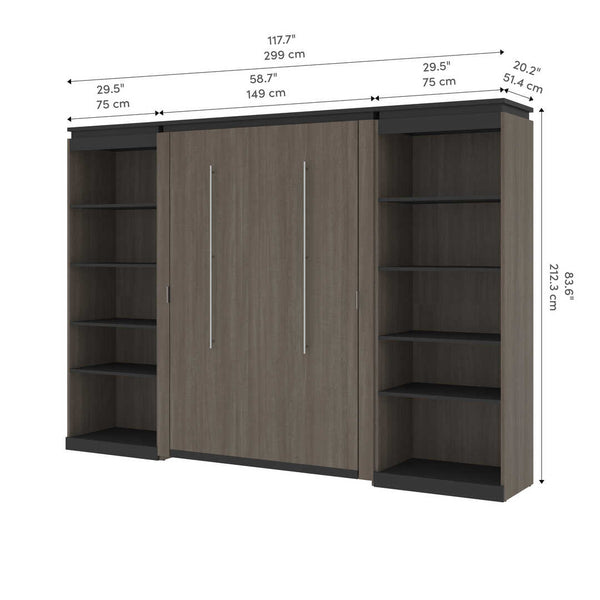 Full Murphy Bed with Shelves (120W)