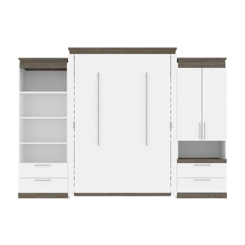 Queen Murphy Bed and Multifunctional Storage with Drawers (125W)