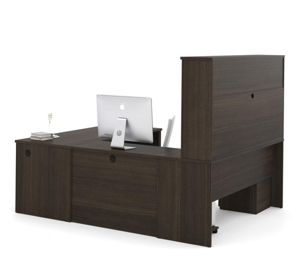 72W U-Shaped Executive Desk with Pedestal and Hutch