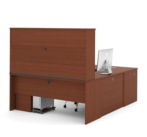 72W U-Shaped Executive Desk with 2 Pedestals and Hutch