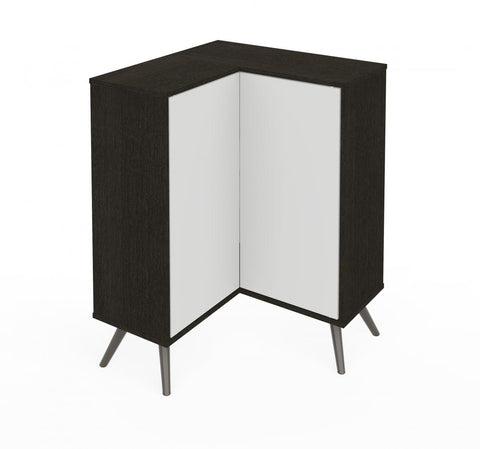 Corner Storage Cabinet with Metal Legs