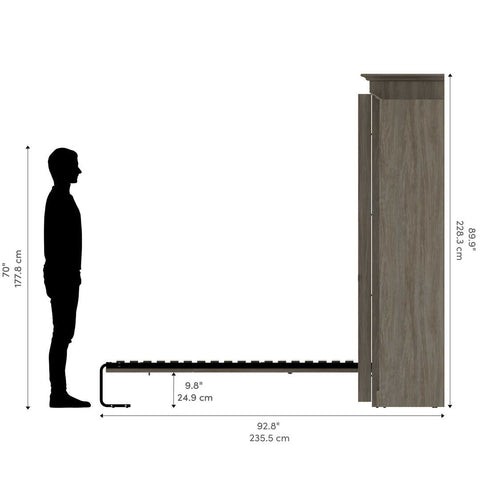 Queen Murphy Bed with Shelves (92W)