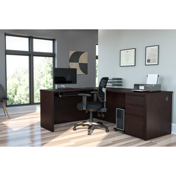 L-Shaped Desk with Pedestal